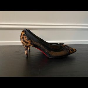 Christian Louboutin leopard kitten heels